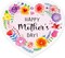 72PCS Happy Mother’s Day Stickers – 1.5” Heart Floral Watercolor Labels, Waterproof & Easy Peel for Cards, Gift Bags, Bouquets, Baking & Party Favors